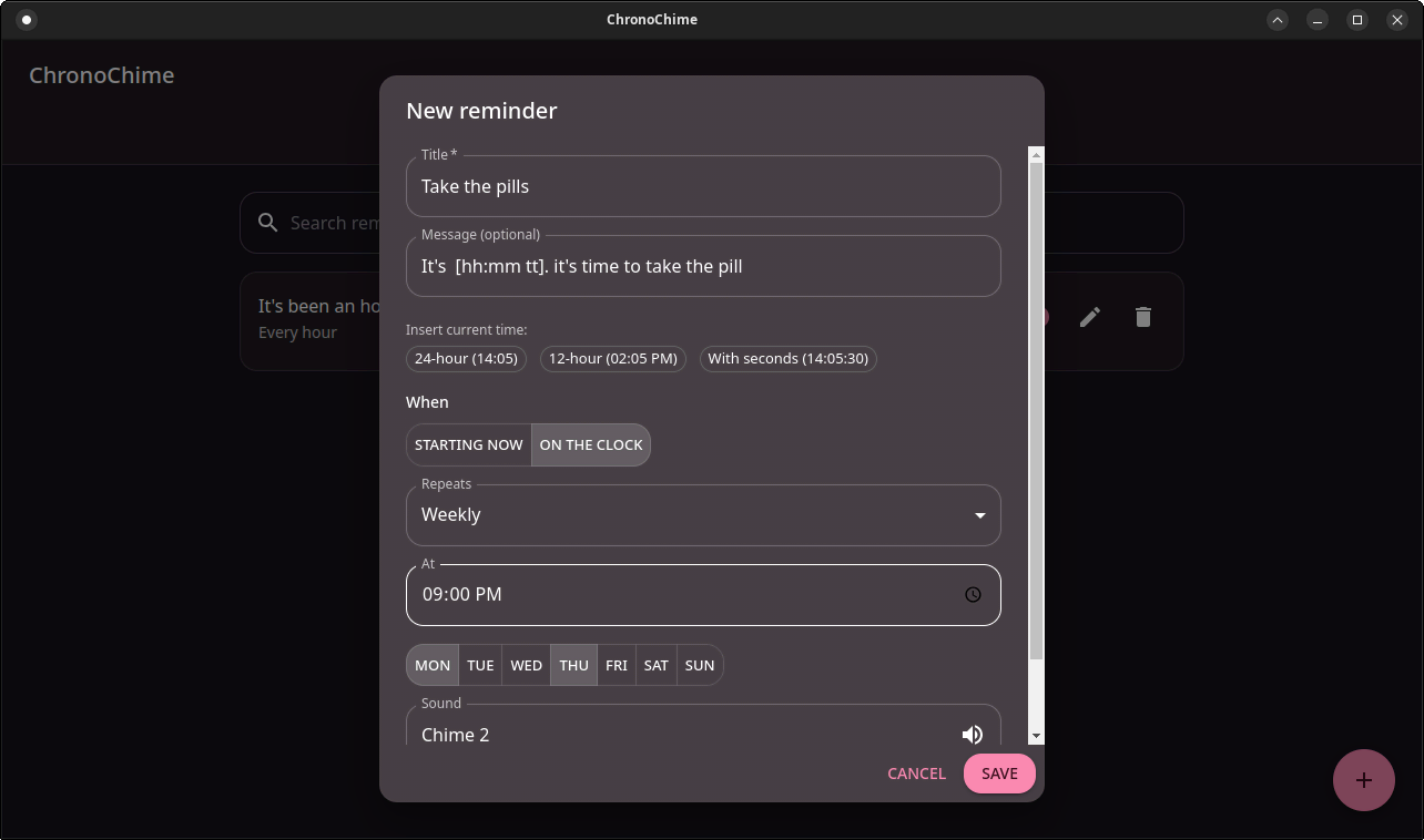 Settings Interface